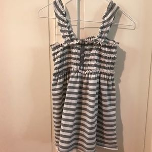 Grey & white striped dress size 4T